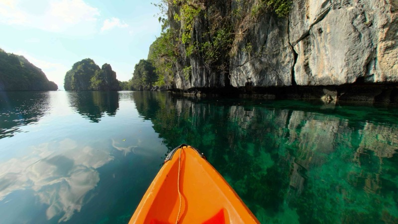 Kayak Under the Cliffs