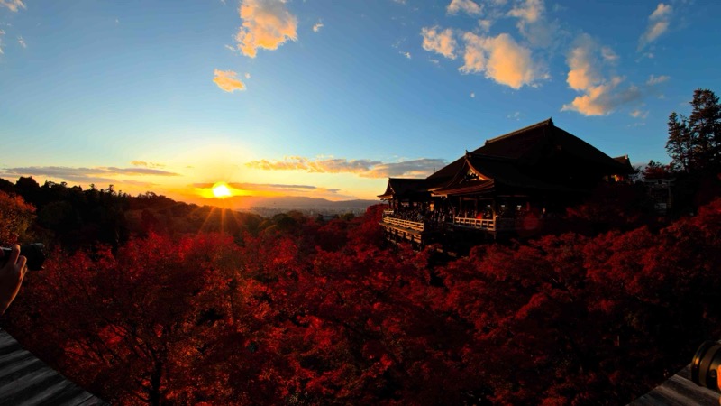 Sunset Over Kyoto Temple